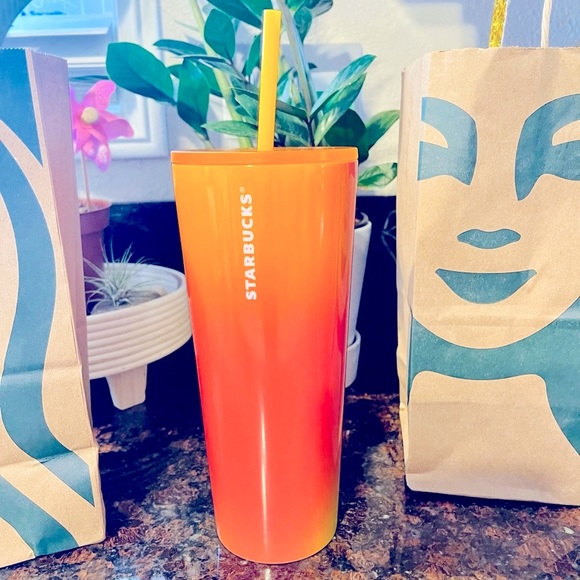 🧡Starbucks🧡 2022 Summer Yellow & Orange Ombre Gradient Stainless Steel Tumbler - Picture 9 of 9